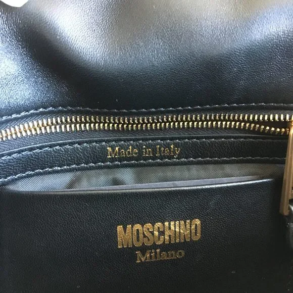 Moschino Black Python Skin Jacket Bag Sku# 43104 - Picture 7 of 7